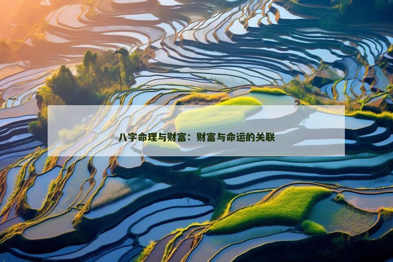 八字命理与财富：财富与命运的关联