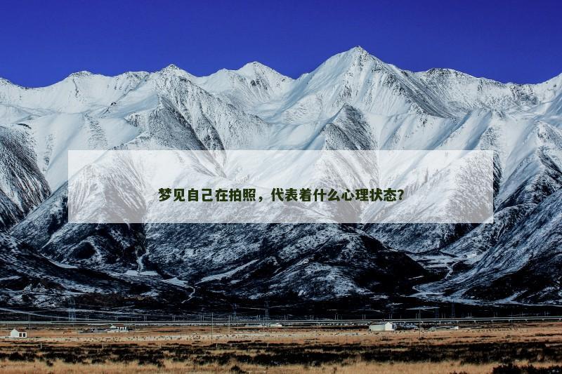 梦见自己在拍照，代表着什么心理状态？