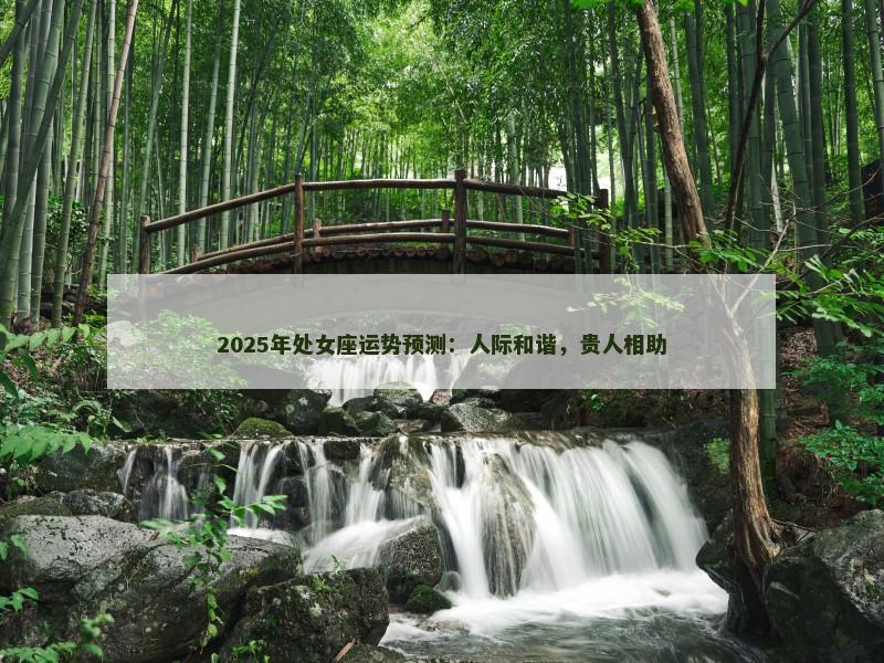 2025年处女座运势预测：人际和谐，贵人相助