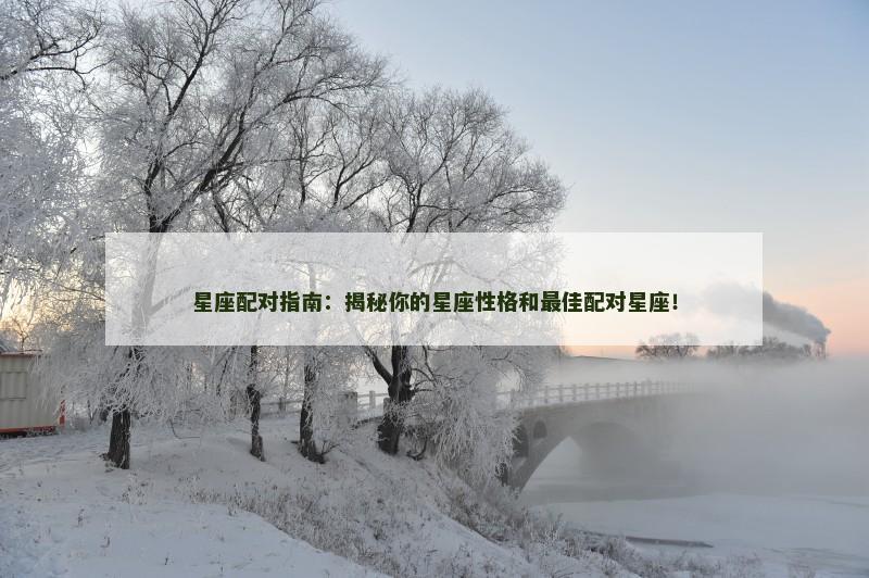 星座配对指南：揭秘你的星座性格和最佳配对星座！