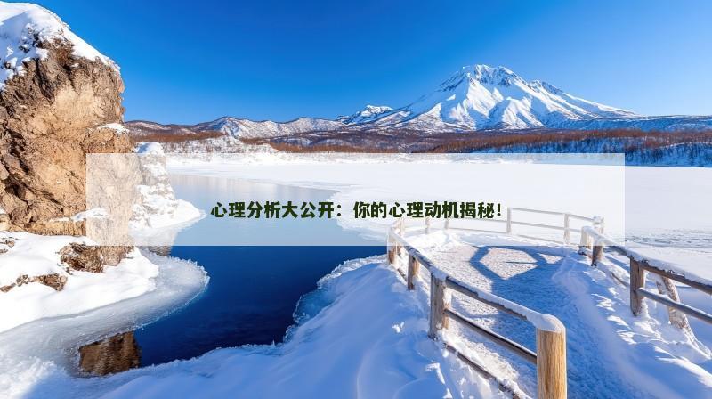 心理分析大公开：你的心理动机揭秘！