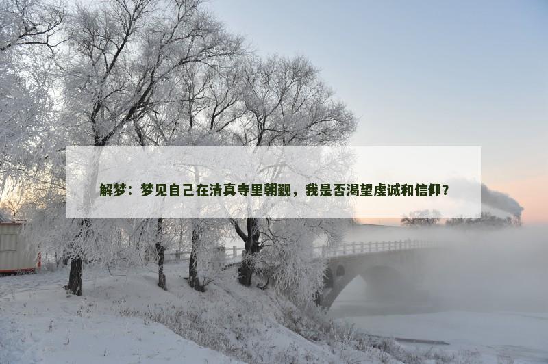 解梦：梦见自己在清真寺里朝觐，我是否渴望虔诚和信仰？
