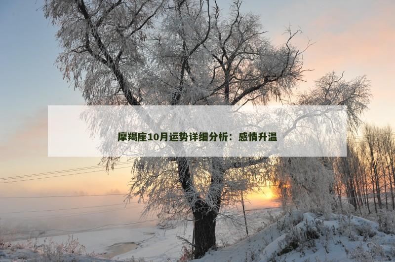 摩羯座10月运势详细分析：感情升温