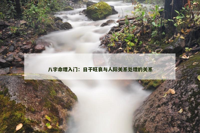 八字命理入门：日干旺衰与人际关系处理的关系