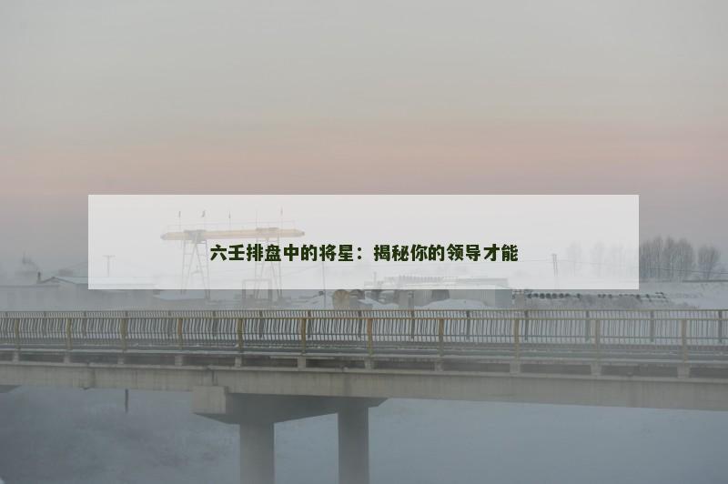 六壬排盘中的将星：揭秘你的领导才能