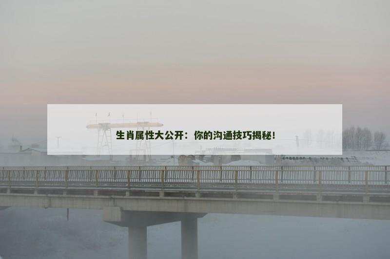 生肖属性大公开：你的沟通技巧揭秘！