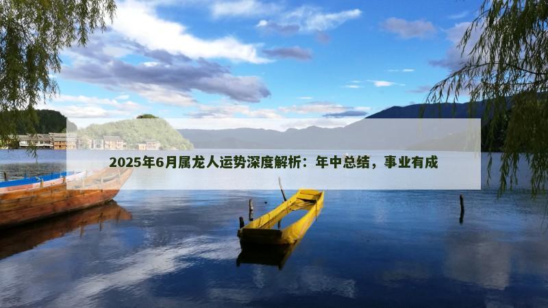 2025年6月属龙人运势深度解析：年中总结，事业有成