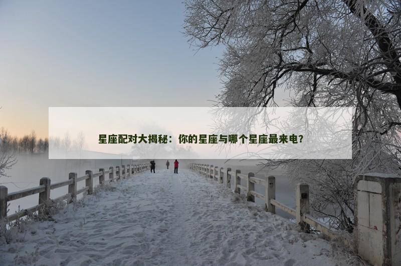 星座配对大揭秘：你的星座与哪个星座最来电？