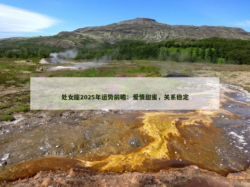 处女座2025年运势前瞻：爱情甜蜜，关系稳定