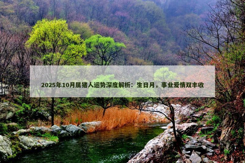 2025年10月属猪人运势深度解析：生日月，事业爱情双丰收