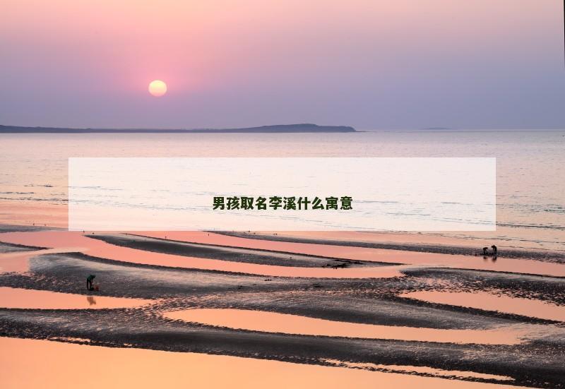 男孩取名李溪什么寓意