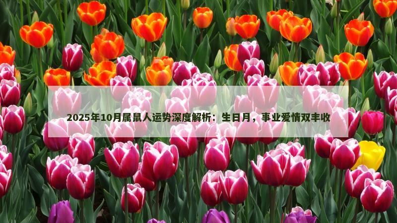 2025年10月属鼠人运势深度解析：生日月，事业爱情双丰收