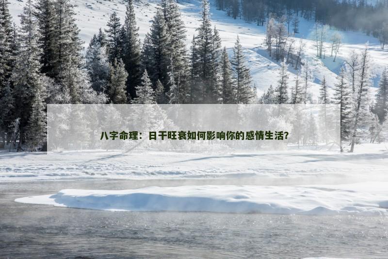 八字命理：日干旺衰如何影响你的感情生活？