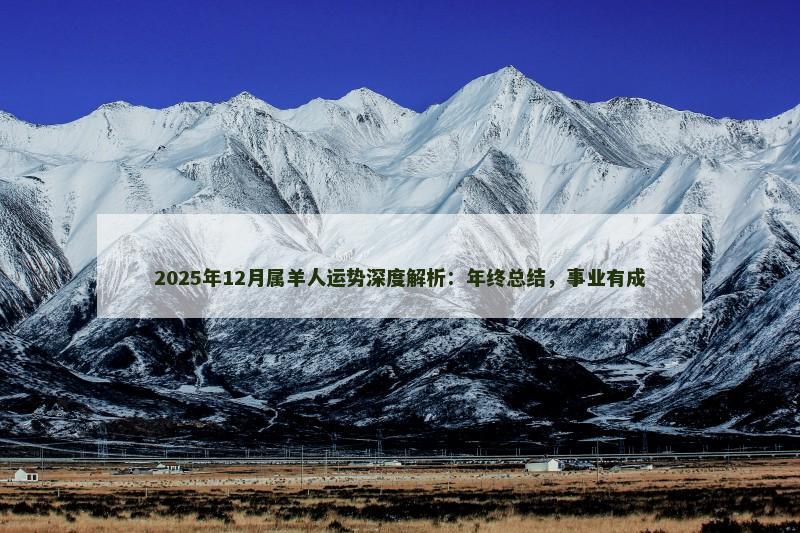 2025年12月属羊人运势深度解析：年终总结，事业有成