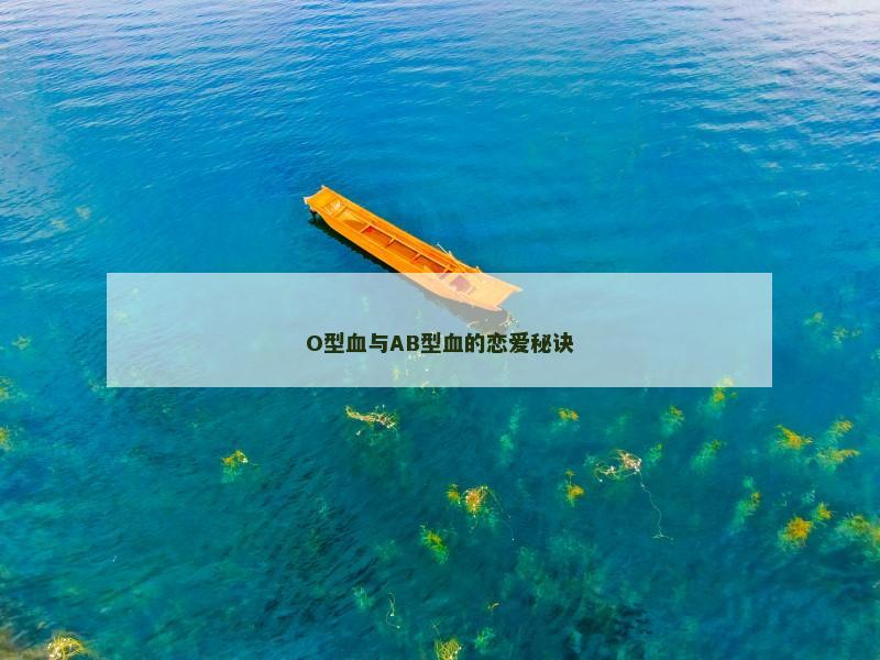 O型血与AB型血的恋爱秘诀