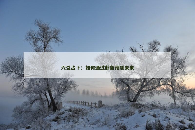 六爻占卜：如何通过卦象预测未来