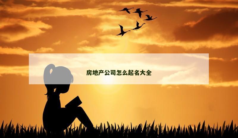 房地产公司怎么起名大全
