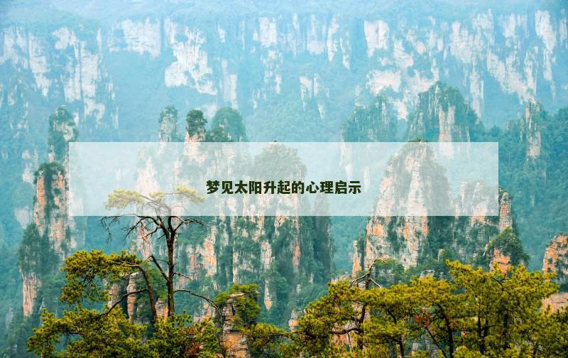 梦见太阳升起的心理启示
