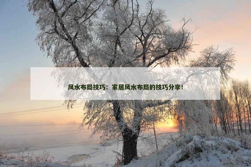 风水布局技巧：家居风水布局的技巧分享！